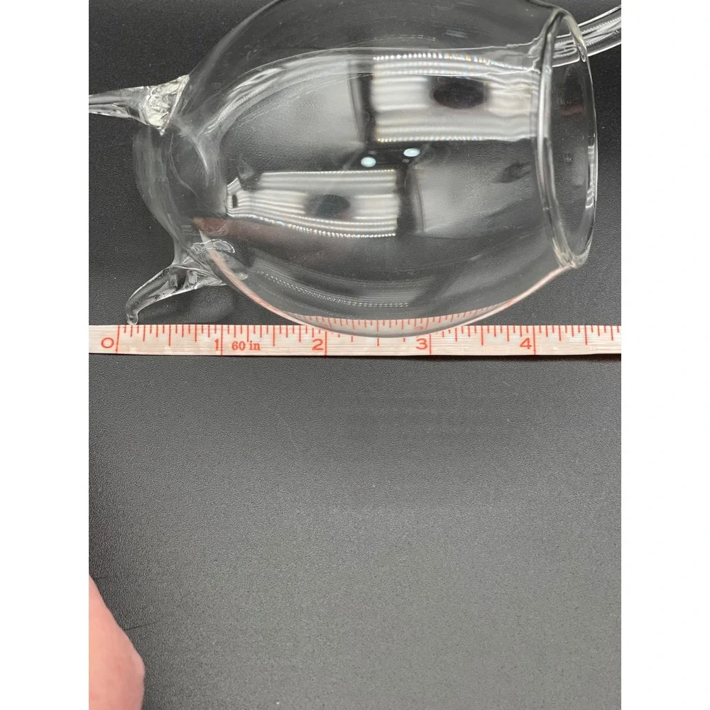 Vampire Port Sipper Glass with‎ Built-in Straw Tripod Footed Clear Glass 4.5